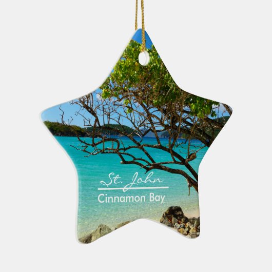 St. John Cinnamon Bay Ceramic Star Ornament (Rechts)