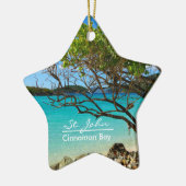 St. John Cinnamon Bay Ceramic Star Ornament (Links)