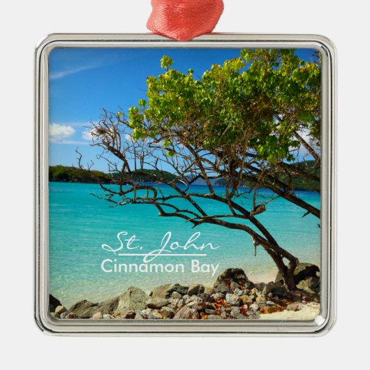 St. John Cinnamon Bay Silver Lijst Ornament (Voorkant)