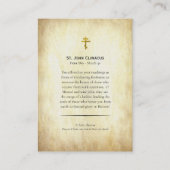 St. John Climacus Orthodox Christelijk Gebed Kaart Plaatskaartje (Achterkant)