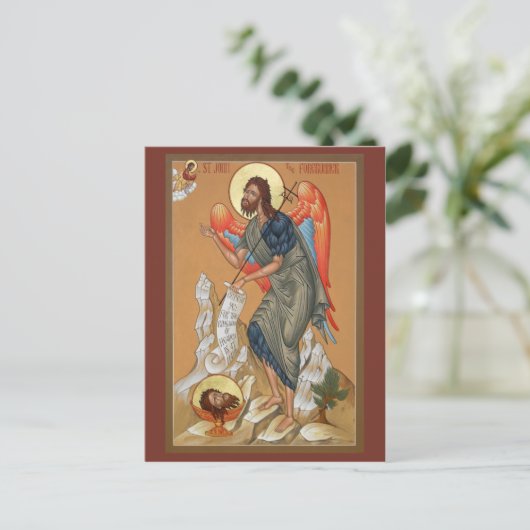 St. John de Forerunnner Prayer Card Briefkaart (Staand voorkant)