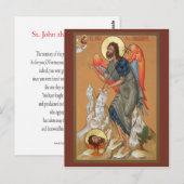 St. John de Forerunnner Prayer Kaart (Voorkant / Achterkant)