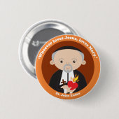 St. John Eudes Ronde Button 5,7 Cm (Voorkant /achterkant)