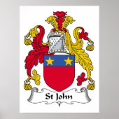 St. John Family Crest Poster (Voorkant)
