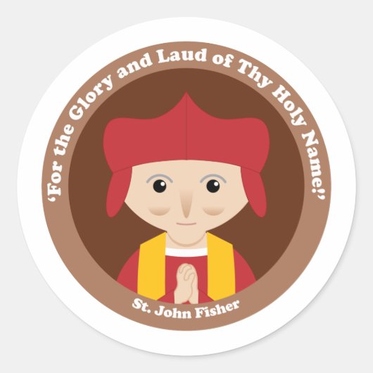 St. John Fisher Ronde Sticker (Voorkant)