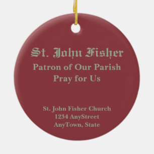 St. John Fisher (SAU 025) Circulair Keramisch Ornament