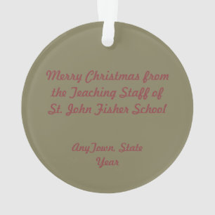 St. John Fisher (SAU 025) Cirkelvormig Acrylaat Ornament