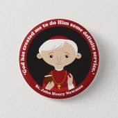 St. John Henry Newman Ronde Button 5,7 Cm (Voorkant)