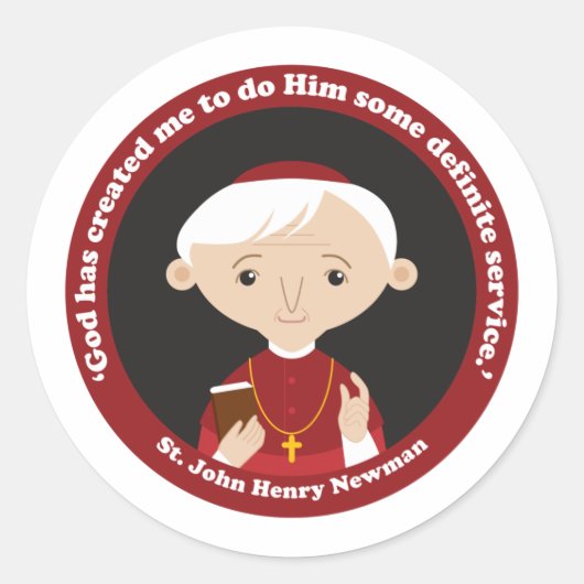 St. John Henry Newman Ronde Sticker (Voorkant)