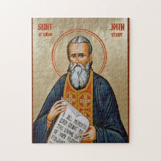 St. John Kronstadt Orthodox Christian Icon Legpuzzel (Verticaal)