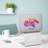 St. John, Love City, VS Maagdeneilanden | Kleur Sticker (Laptop op bureau)
