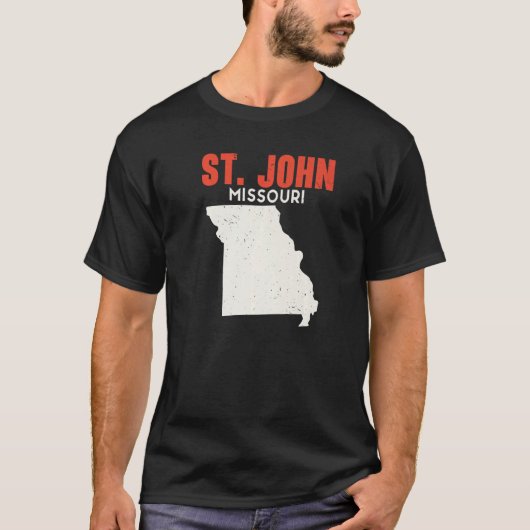 St John Missouri USA State Travel Missouri T-shirt (Voorkant)