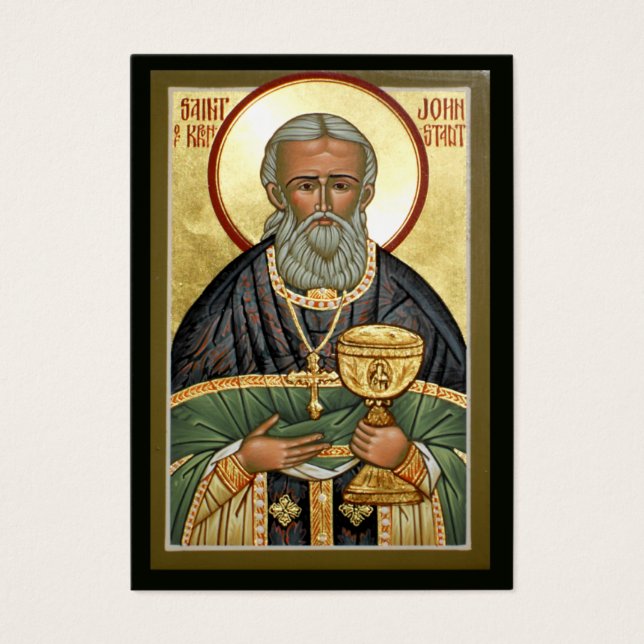 St. John of Kronstadt Mini Prayer Kaart (Voorkant)