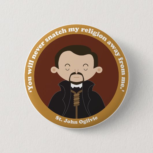 St. John Ogilvie Ronde Button 5,7 Cm (Voorkant)