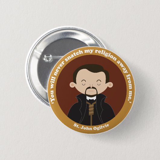 St. John Ogilvie Ronde Button 5,7 Cm (Voorkant /achterkant)
