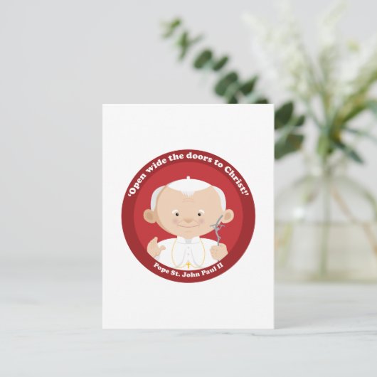 St. John Paul II Briefkaart (Staand voorkant)