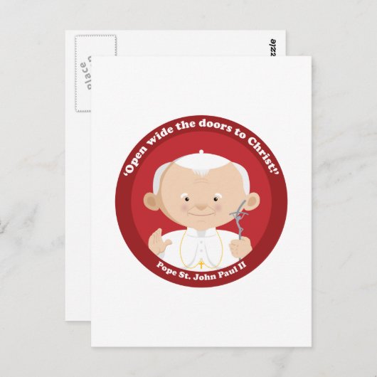 St. John Paul II Briefkaart (Voorkant / Achterkant)