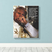 St. John Paul II Canvas Afdruk (Insitu (Houten vloer))