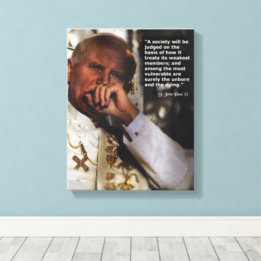 St. John Paul II Canvas Afdruk (Insitu (Houten vloer))
