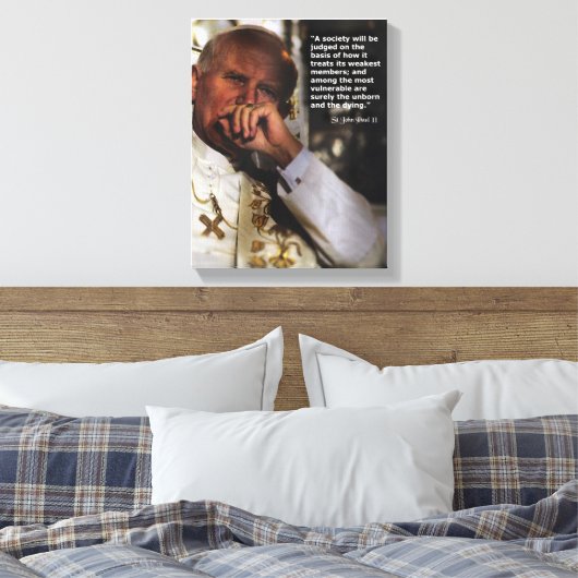 St. John Paul II Canvas Afdruk (Insitu (Slaapkamer))
