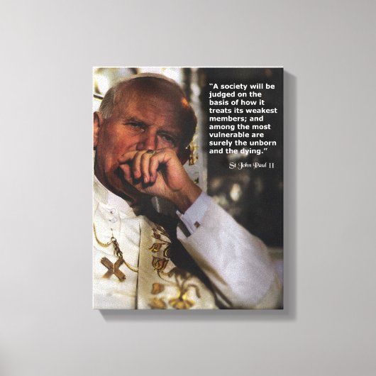 St. John Paul II Canvas Afdruk (Voorkant)