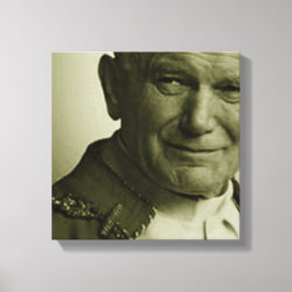 ST JOHN PAUL II CANVAS AFDRUK