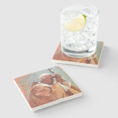 St John Paul II Coaster Stenen Onderzetter (Zijkant)