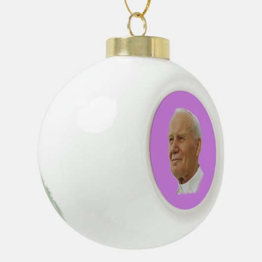 St. John Paul Keramische Bal Ornament (Links)