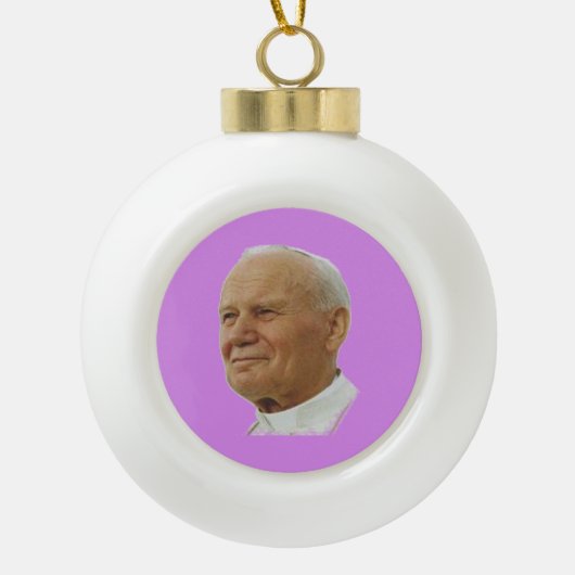 St. John Paul Keramische Bal Ornament (Voorkant)