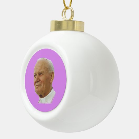 St. John Paul Keramische Bal Ornament (Rechts)
