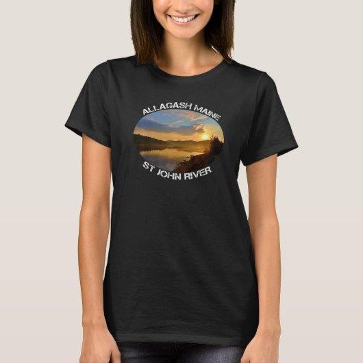 St John River Allagash Maine Sunrise Premium T-shirt (Voorkant)