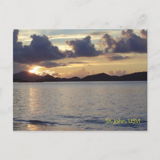 St. John Sunset Briefkaart (Voorkant)
