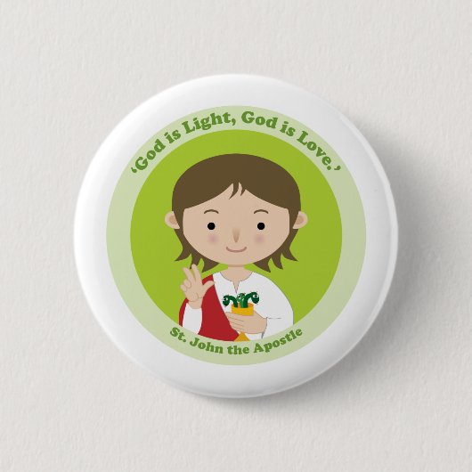 St. John the Apostle Ronde Button 5,7 Cm (Voorkant)