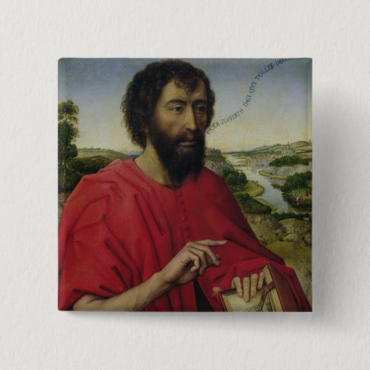 St. John the Baptist 2 Vierkante Button 5,1 Cm (Voorkant)