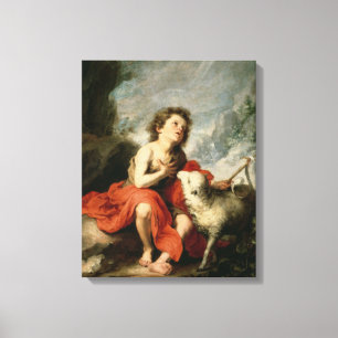 St. John the Baptist as a Child, c.1665 Canvas Afdruk