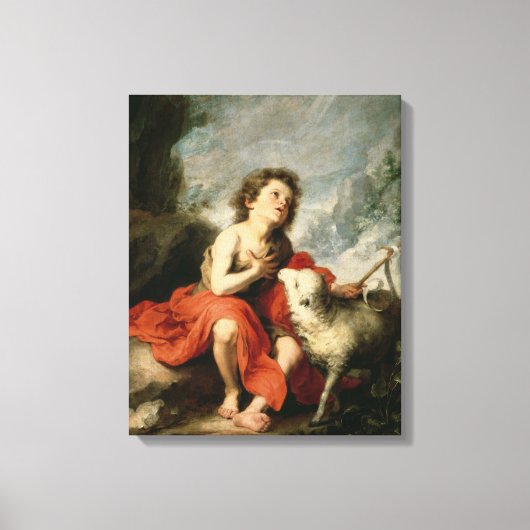 St. John the Baptist as a Child, c.1665 Canvas Afdruk (Voorkant)