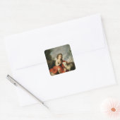 St. John the Baptist as a Child, c.1665 Vierkante Sticker (Envelop)