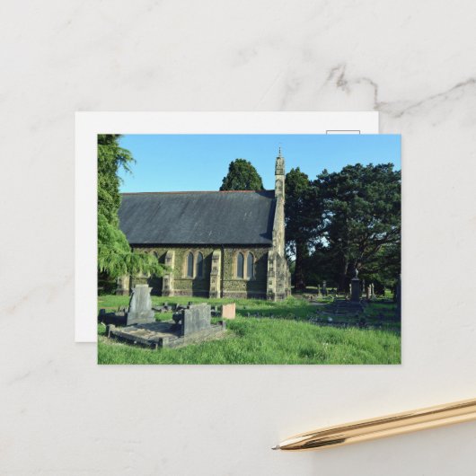 St John the Baptist Church, Rogerstone Briefkaart (Voorkant / Achterkant in situ)