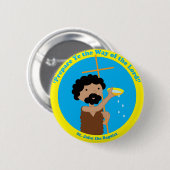 St. John the Baptist Ronde Button 5,7 Cm (Voorkant /achterkant)