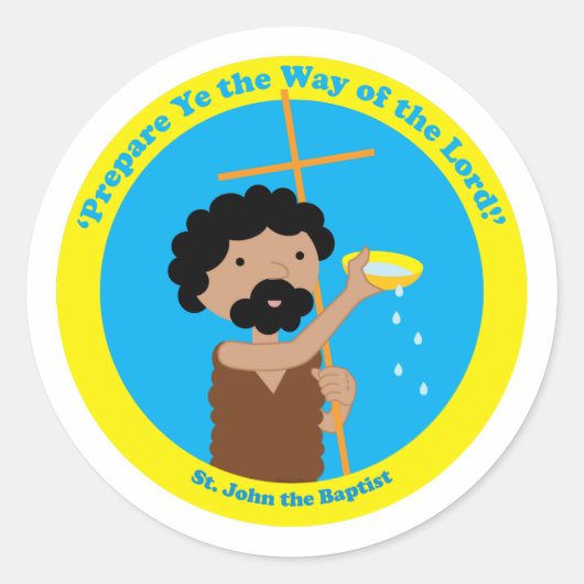 St. John the Baptist Ronde Sticker (Voorkant)