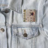 St. John the Baptist Vierkante Button 5,1 Cm (In situ)