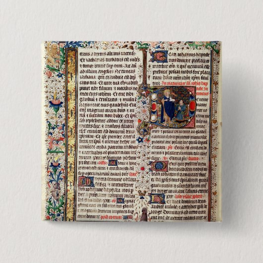 St. John the Baptist Vierkante Button 5,1 Cm (Voorkant)