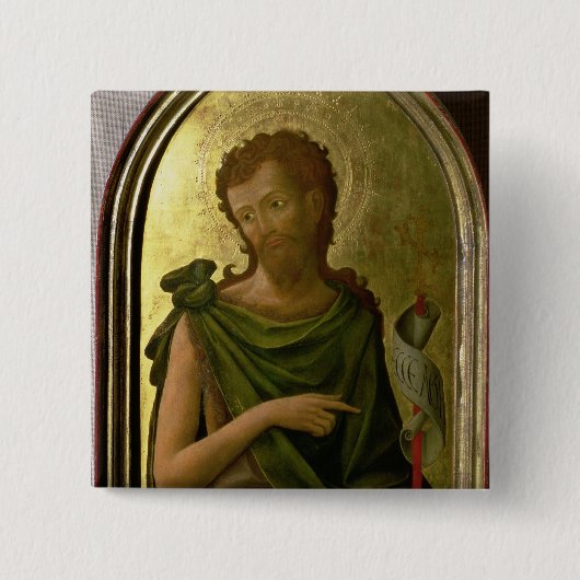 St. John the Baptist Vierkante Button 5,1 Cm (Voorkant)