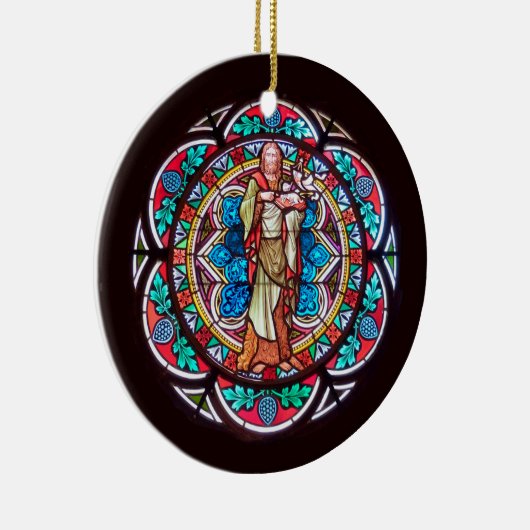 St. John the Baptist with Advent Quote Keramisch Ornament (Rechts)