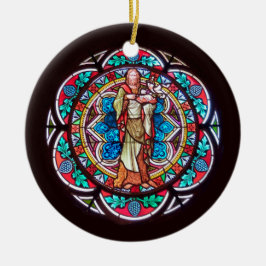 St. John the Baptist with Advent Quote Keramisch Ornament