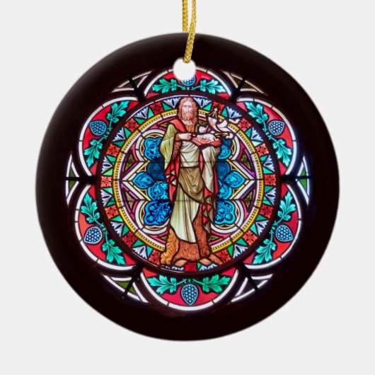 St. John the Baptist with Advent Quote Keramisch Ornament (Voorkant)
