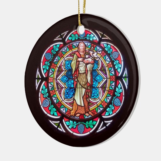 St. John the Baptist with Advent Quote Keramisch Ornament (Links)