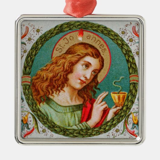 St. John the Evangelist (JMAS 06) Square Metalen Ornament (Voorkant)