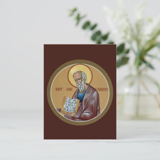 St. John the Theologian Prayer Card Briefkaart (Staand voorkant)