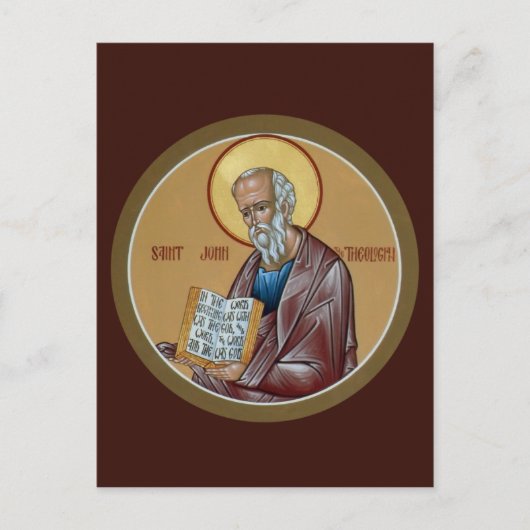 St. John the Theologian Prayer Card Briefkaart (Voorkant)